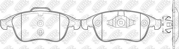 Тормозные колодки NiBK. Артикул PN0393