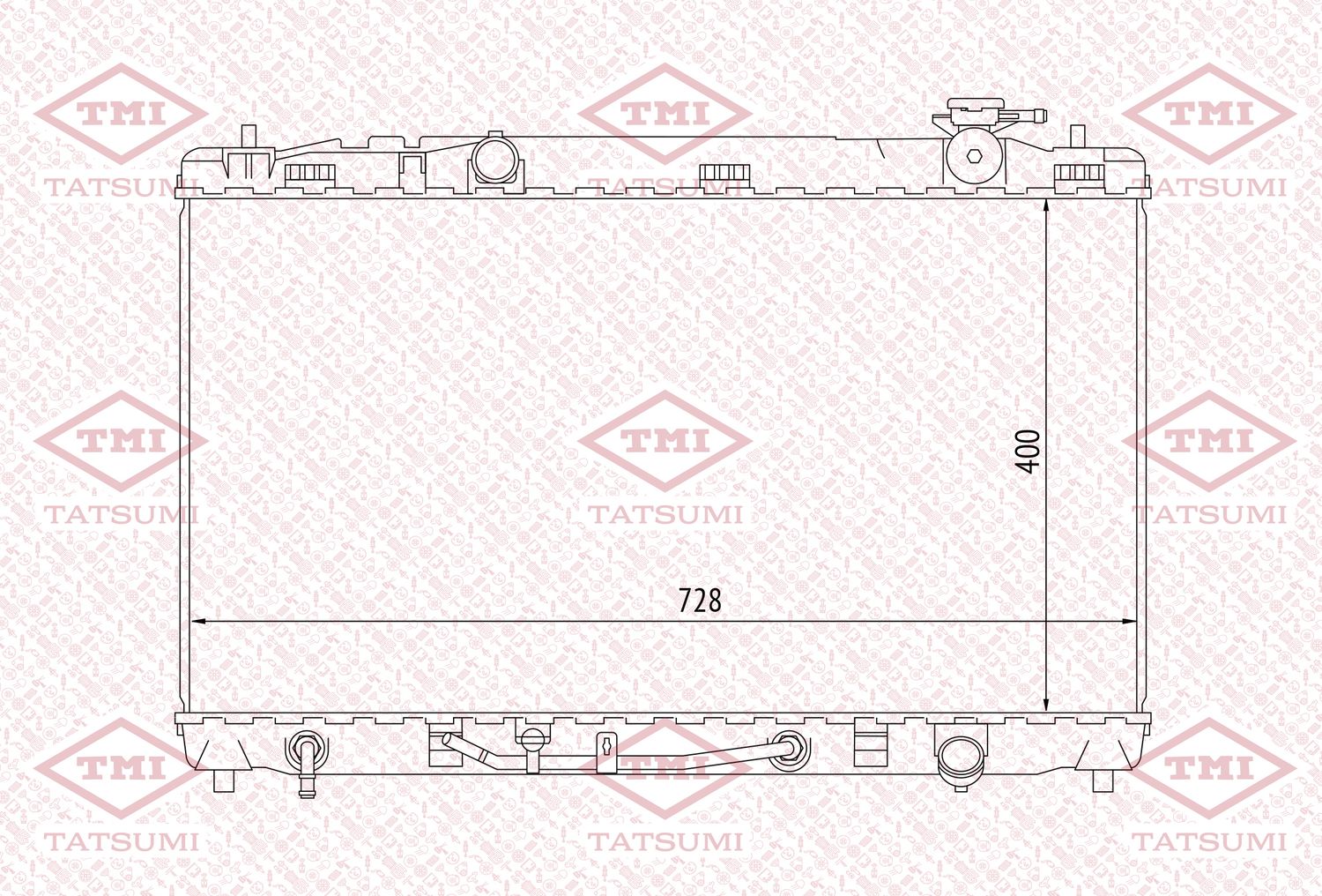 Радиатор охлаждения (Tatsumi). Артикул TGA1035