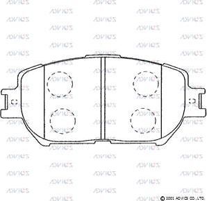 Тормозные колодки Advics передние для Ford Explorer III 2000-2005. Артикул A1N073