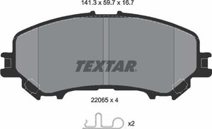Тормозные колодки Textar передние для Nissan X-Trail T32 2013-2025. Артикул 2206503