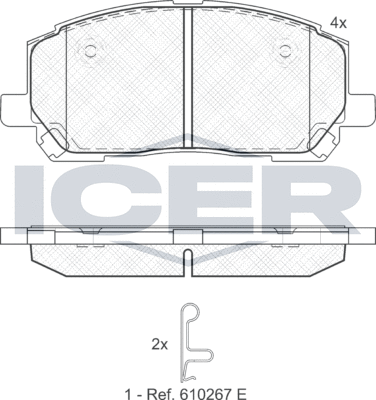 Тормозные колодки Icer. Артикул 181705