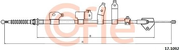 Трос ручника (тросик ручного тормоза) Cofle. Артикул 92.17.1092