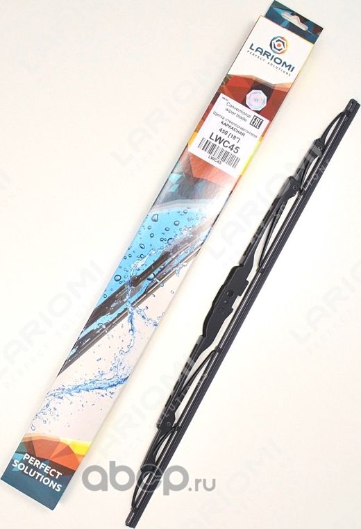 ЩЕТКА СТЕКЛООЧИСТИТЕЛЯ КАРКАСНАЯ 450 ММ (1 ШТ.) (Lariomi). Артикул LWC45 