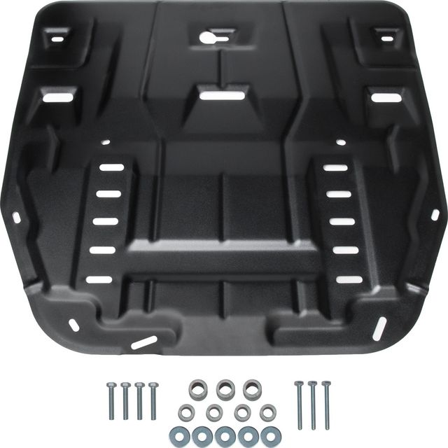 Защита Rival для картера и КПП (увеличенная) Hyundai Sonata VIII 2019-2026. Артикул 111.2860.1