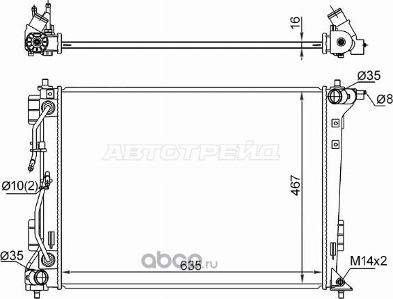 Радиатор HYUNDAI TUCSON 15-KIA SPORTAGE 15- MADE (SAT). Артикул ST100021