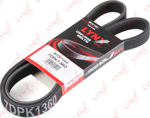 Приводной ремень поликлиновой LYNXauto для Ford Galaxy I 1995-2000. Артикул 7DPK1360