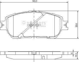 Тормозные колодки Nipparts. Артикул J3602121