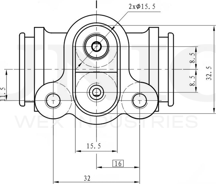 Цилиндр тормозной рабочий (Unio). Артикул BRC-20540