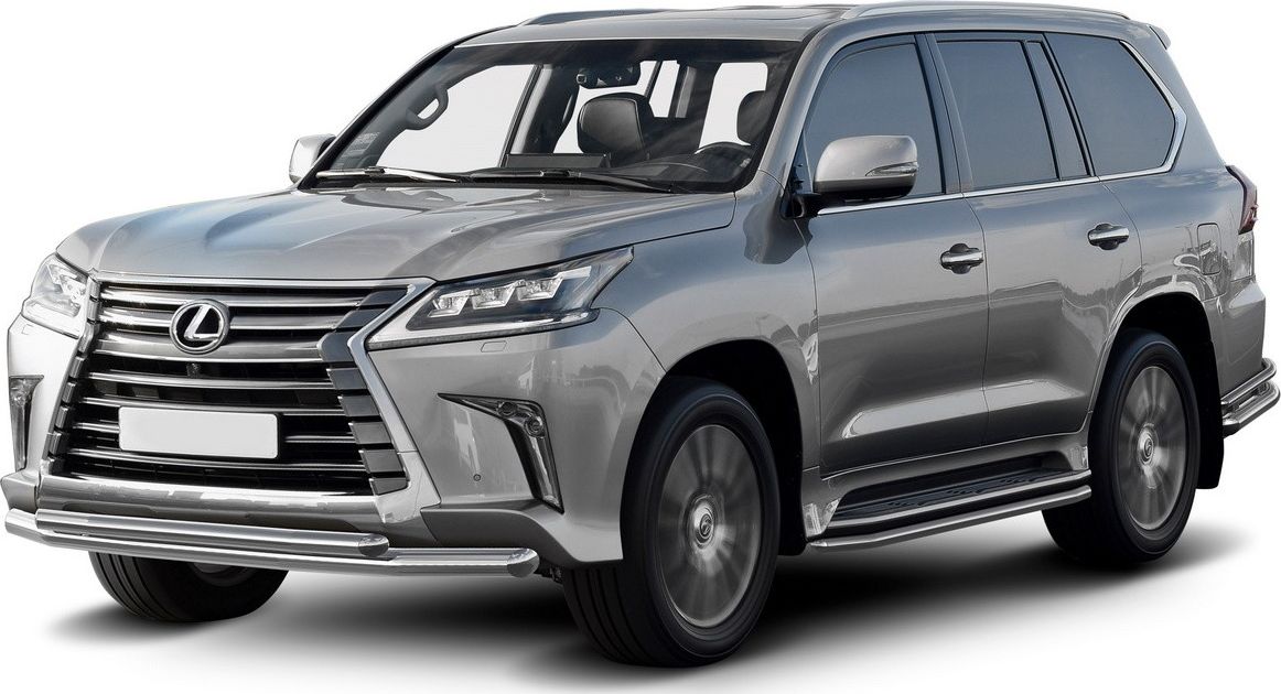 Защита Rival переднего бампера d76+d57 для Lexus LX 570 рестайлинг (кроме Superior) 2015-2026. Артикул R.3210.003