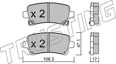 Тормозные колодки Trusting задние для Saab 9-5 II 2010-2012. Артикул 861.0