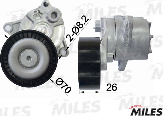 Натяжной ролик (натяжитель) приводного ремня Miles. Артикул AG00297