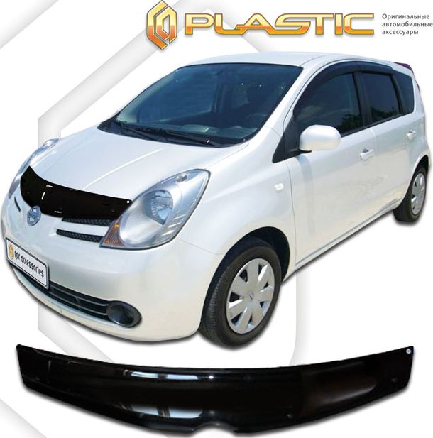 Дефлектор СА Пластик для капота (Classic черный) Nissan Note 2005. Артикул 2010010104924