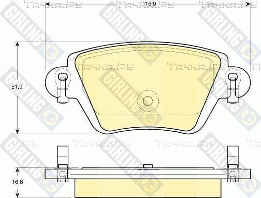 Тормозные колодки Girling. Артикул 6115254