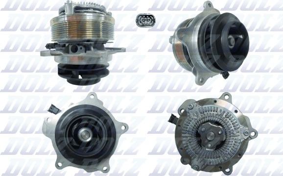 Помпа (водяной насос) Dolz (алюминий) для DAF CF 2013-2026. Артикул D323