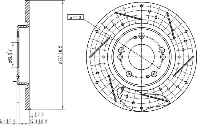Тормозной диск Trialli. Артикул DF 1173s