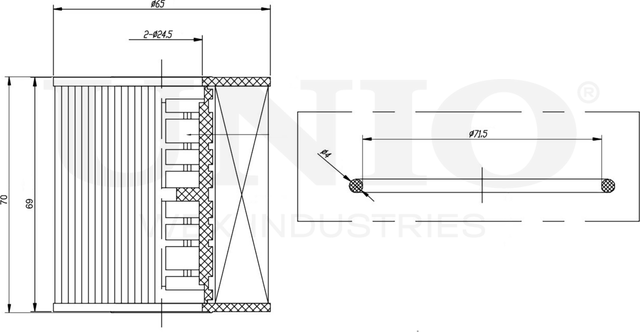 Фильтр масляный (Unio). Артикул FLT-20016
