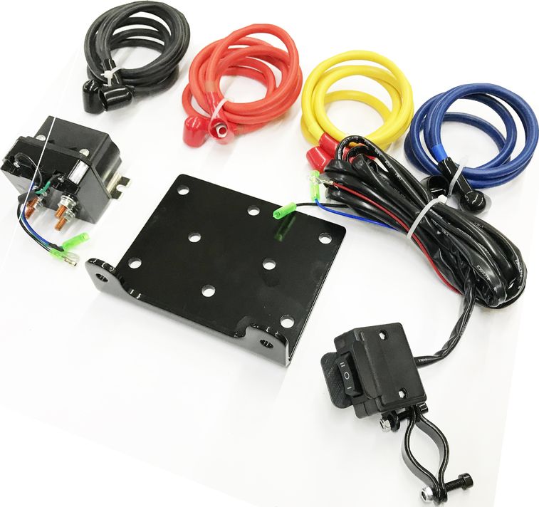 Лебёдка электрическая для квадроцикла/снегохода 12V 4Revo 4500 lbs 2038 кг (Синтетический трос). Артикул 4R-W453B