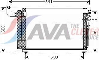 Радиатор кондиционера (конденсатор) AVA (алюминий). Артикул KA5082D