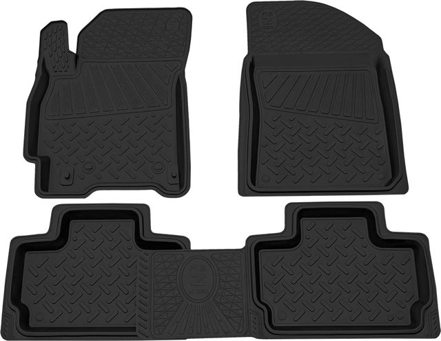 Коврики Rezkon резиновые для салона Chery Tiggo 2 2017-2026. Артикул 1011025100