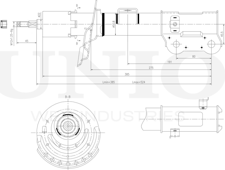 Амортизатор подвески (Unio). Артикул SAB-10307