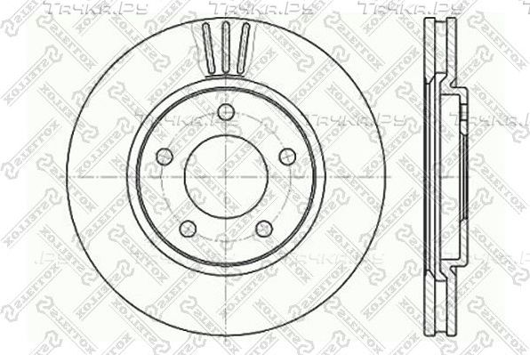 Тормозной диск Stellox передний для Dodge Caravan IV 2000-2007. Артикул 6020-9313V-SX