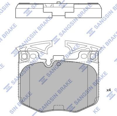Тормозные колодки Sangsin Hi-Q передние для BMW X6 III (G06) 2019-2026. Артикул SP4139
