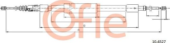 Трос ручника (тросик ручного тормоза) Cofle. Артикул 92.10.4527