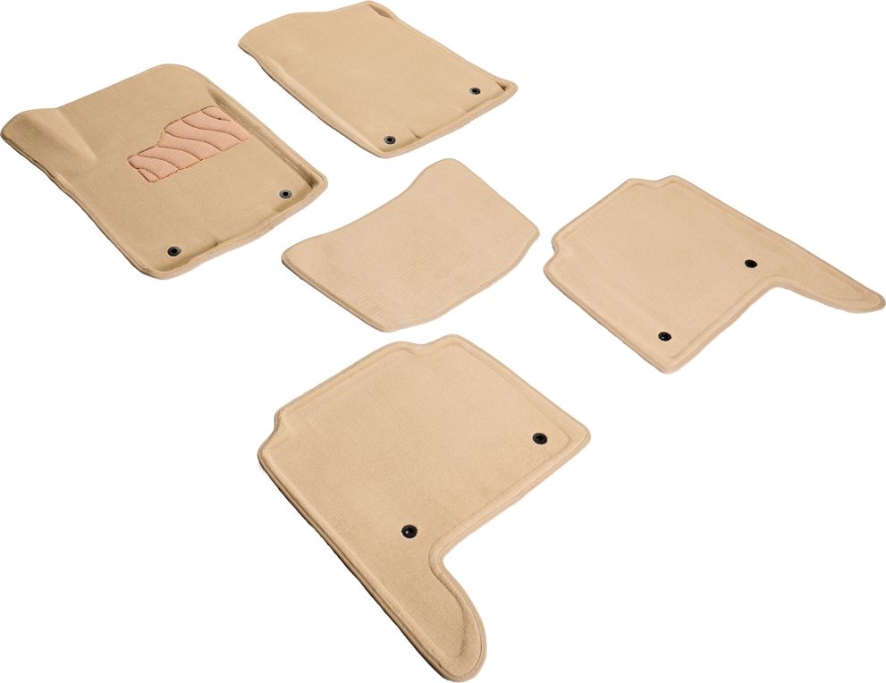 Коврики Seintex 3D ворсовые для салона Infiniti QX80 2013-2024 Бежевые. Артикул 98882