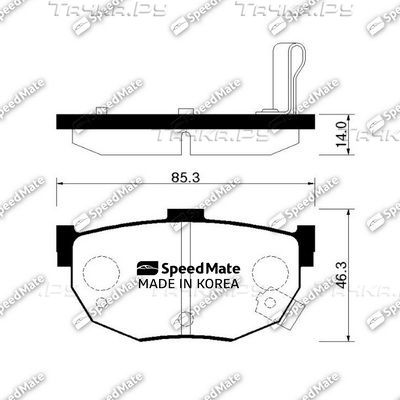 Тормозные колодки SpeedMate. Артикул SM-BPH008