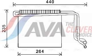 Испаритель кондиционера AVA (алюминий) для Mercedes-Benz Viano I (W639) 2003-2014. Артикул MSV563