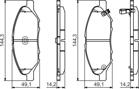 Тормозные колодки Bosch. Артикул 0 986 495 133
