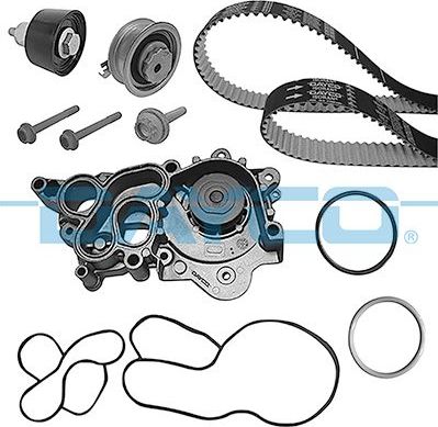 Помпа (водяной насос) с комплектом ремня ГРМ Dayco. Артикул KTBWP8190