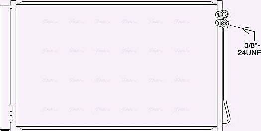 Радиатор кондиционера (конденсатор) AVA (алюминий). Артикул MS5717D