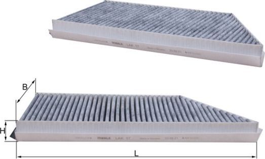 Салонный фильтр Mahle. Артикул LAK 57