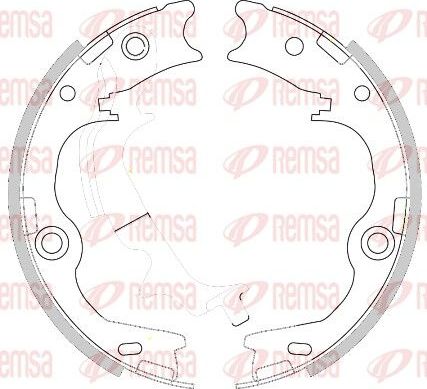 Тормозные колодки (стояночная тормозная система) Remsa. Артикул 4252.00