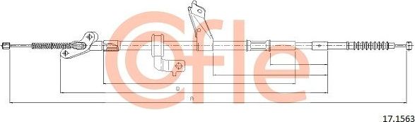 Трос ручника (тросик ручного тормоза) Cofle. Артикул 92.17.1563