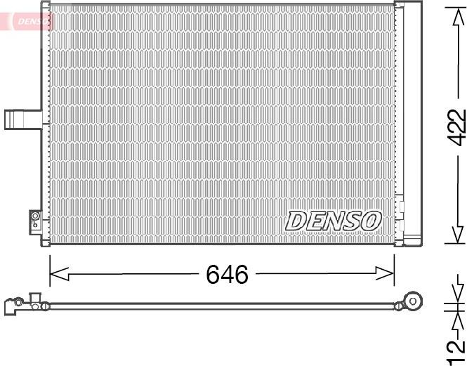 Радиатор кондиционера (конденсатор) Denso. Артикул DCN17027