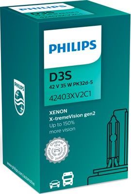 D3S 42V-35W (PK32d-5)  4800K X-tremeVision gen 2 (Philips) Philips Xenon X-tremeVision gen2. Артикул 42403XV2C1
