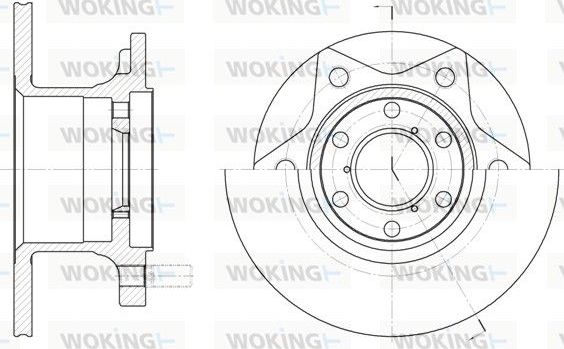 Тормозной диск Woking передний для IVECO Daily I 1978-1989. Артикул D6242.00