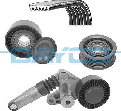 Приводной ремень поликлиновой с роликами (комплект) Dayco. Артикул KPV957