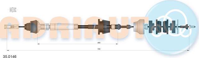 Трос сцепления Adriauto для Peugeot 306 1993-2002. Артикул 35.0146