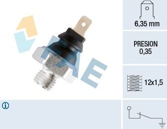Датчик давления масла FAE для Smart Fortwo I (W450) 1998-2007. Артикул 11200