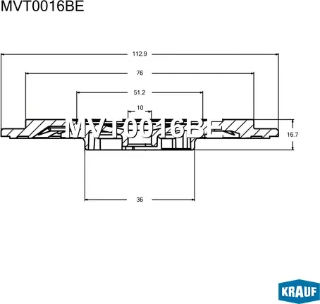 Задняя пластина турбокомпрессора Krauf. Артикул MVT0016BE