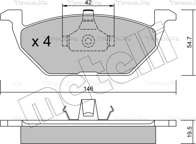 Тормозные колодки Metelli передние для SEAT Leon I 1999-2000. Артикул 22-0211-0