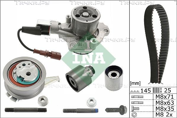 Помпа (водяной насос) с комплектом ремня ГРМ Ina для SEAT Toledo IV 2015-2019. Артикул 530 0650 30