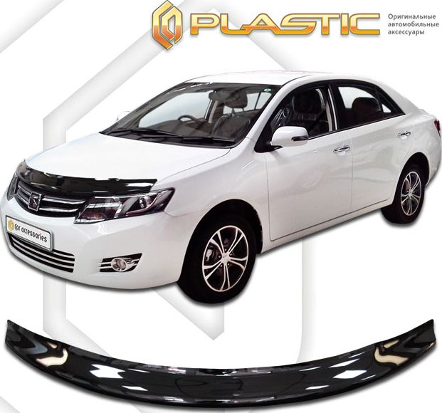 Дефлектор СА Пластик для капота (Classic черный) Zotye Z300 2015-2026. Артикул 2010010111953