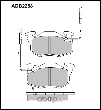 Колодки торм. Allied Nippon ADB 2258 к-т Peugeot (Д2) Allied Nippon. Артикул ADB2258