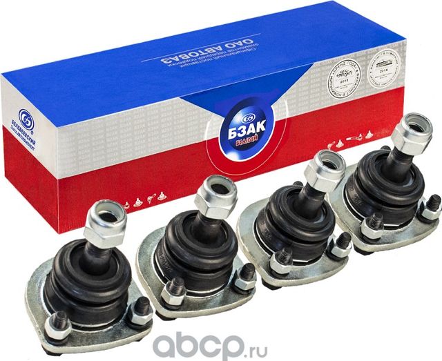 ШАРОВАЯ ОПОРА 2121 НИВА(К-Т) УСИЛЕН. (4 ВЕРХН. КРЕПЁЖ, СМАЗКА ШРБ) П (Bzak). Артикул 90652801