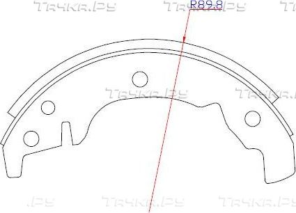 Тормозные колодки Trialli задние для ЗАЗ 1103 Славута 1999-2004. Артикул GF 202