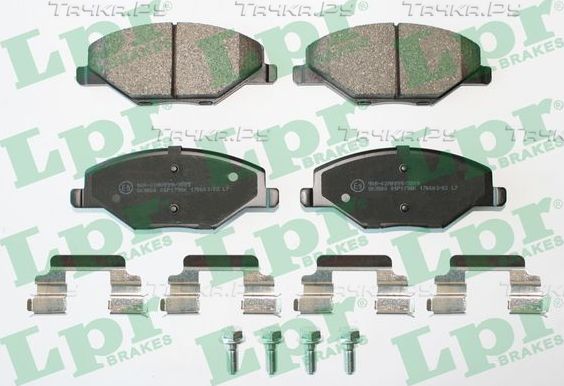 Тормозные колодки LPR передние для Skoda Fabia II 2011-2014. Артикул 05P1795K